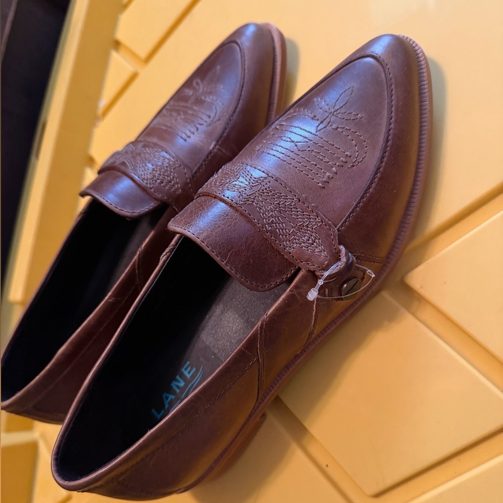 Lane Brown Leather Loafers